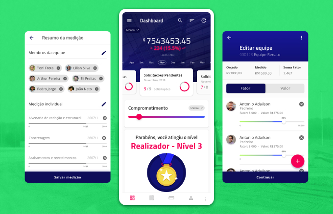 App screens